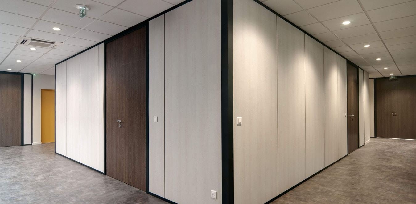 Cloison pleine amovible pour bureau